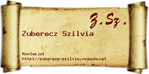 Zuberecz Szilvia névjegykártya